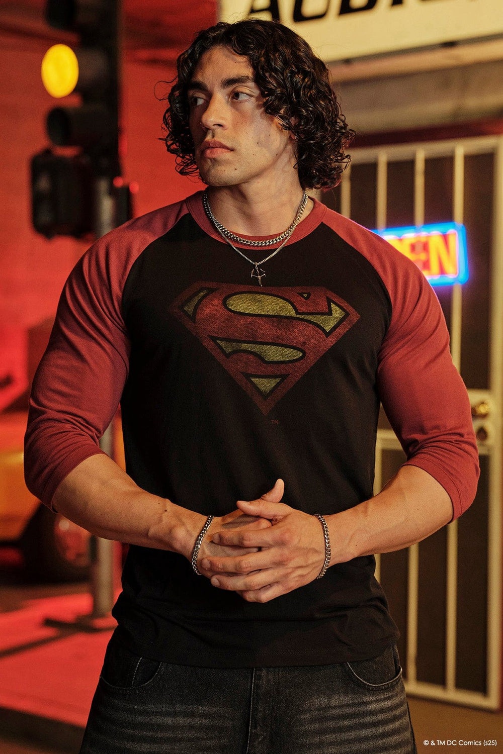 Camisas raglán 3/4 de Superman