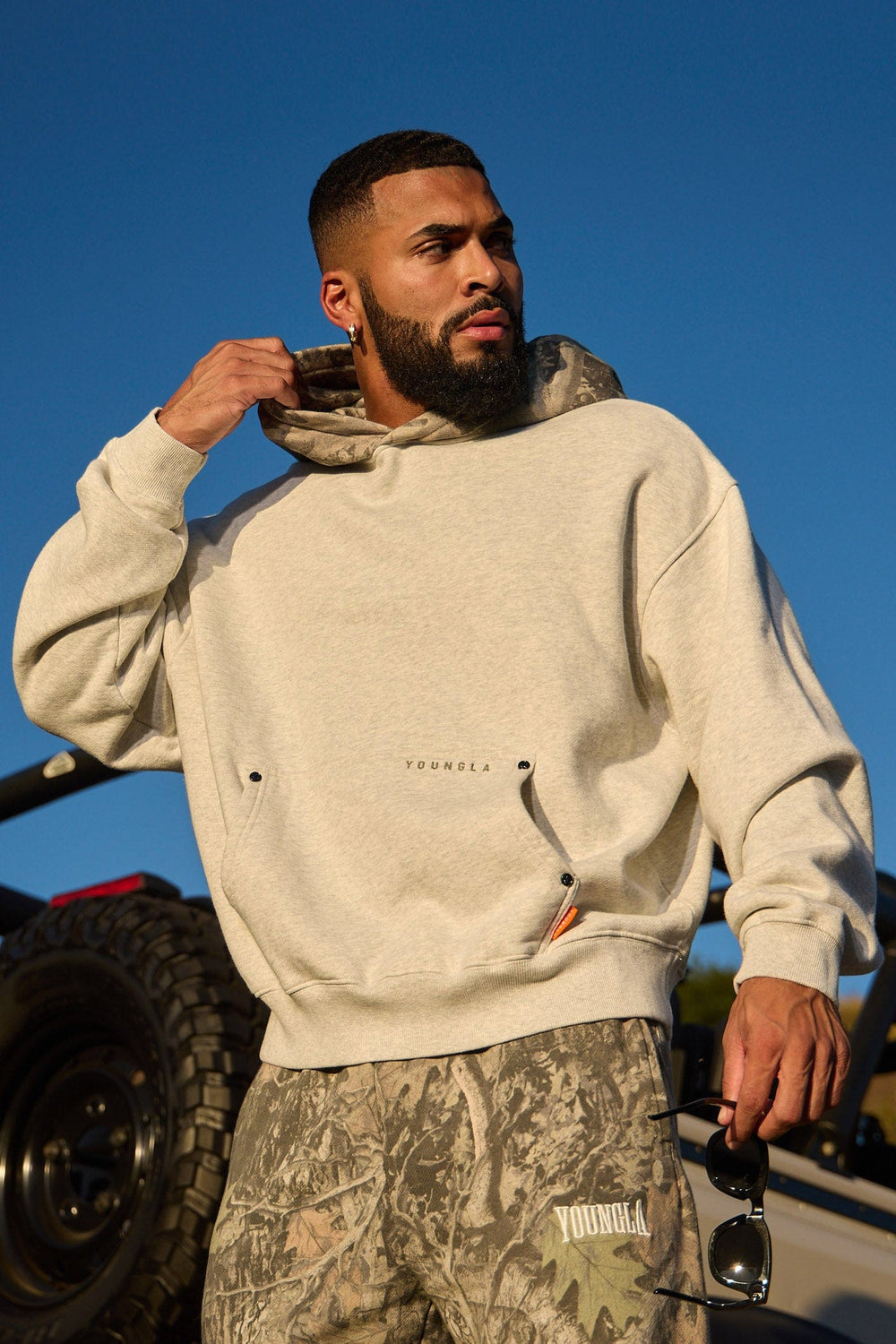 Sudadera con capucha de camuflaje de árbol
