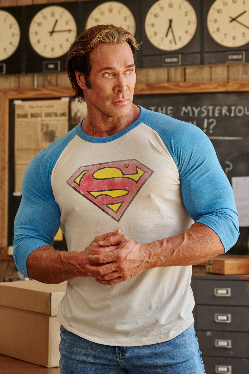 Camisas raglán 3/4 de Superman